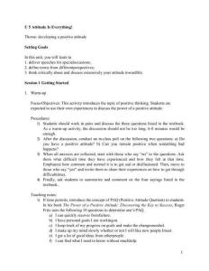 现代大学英语（第三版）口语3-教师用书U5 Attitude Is Everything!、U8 You Are What You Speak