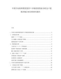 中國宇宙飲料開発業(yè)界の市場需要供給分析及び投資評価計畫分析研究報告