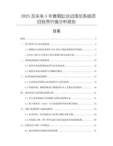 2025及未來5年鍍銅缸自動添加系統項目投資價值分析報告