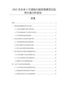 2025及未來5年透射掃描顯微鏡項目投資價值分析報告