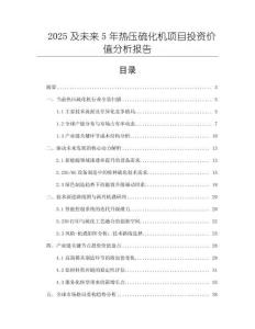2025及未來5年熱壓硫化機項目投資價值分析報告