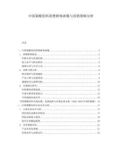 中國果醋飲料消費群體畫像與營銷策略分析