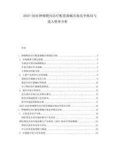 2025-2030肿瘤靶向治疗配套器械市场竞争格局与进入壁垒分析