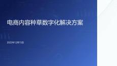 2025年電商內(nèi)容種草數(shù)字化解決方案-