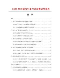 2026年中國(guó)仿生龜市場(chǎng)調(diào)查研究報(bào)告