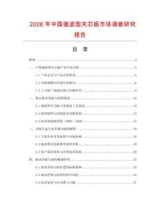 2026年中國強波型夾芯板市場調查研究報告
