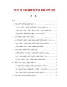 2026年中國(guó)肩胯包市場(chǎng)調(diào)查研究報(bào)告