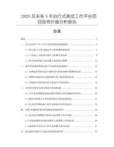 2025及未來(lái)5年自行式高空工作平臺(tái)項(xiàng)目投資價(jià)值分析報(bào)告