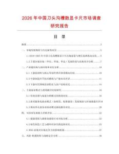 2026年中國刀頭溝槽數(shù)顯卡尺市場調(diào)查研究報(bào)告