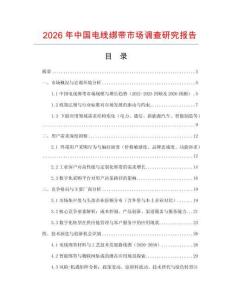 2026年中國電線綁帶市場調查研究報告