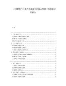 中國膜曝氣技術在高濃度有機廢水處理中的創新應用報告