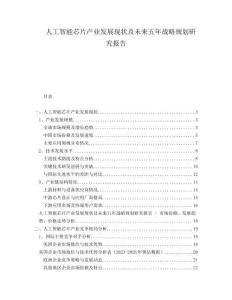 人工智能芯片產業發展現狀及未來五年戰略規劃研究報告