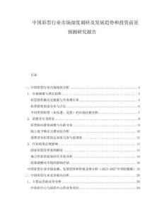 中國彩票行業市場深度調研及發展趨勢和投資前景預測研究報告