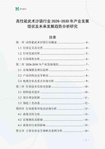高性能武術沙袋行業2026-2030年產業發展現狀及未來發展趨勢分析研究