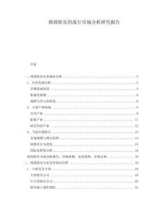 韓國(guó)娛樂(lè)的流行市場(chǎng)分析研究報(bào)告