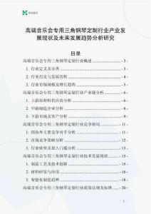 高端音樂會專用三角鋼琴定制行業(yè)產(chǎn)業(yè)發(fā)展現(xiàn)狀及未來發(fā)展趨勢分析研究