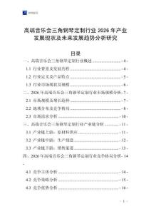 高端音樂會三角鋼琴定制行業(yè)2026年產(chǎn)業(yè)發(fā)展現(xiàn)狀及未來發(fā)展趨勢分析研究