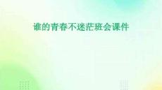 誰的青春不迷茫班會(huì)課件