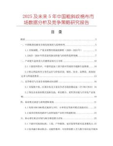 2025及未來5年中國粗斜紋棉布市場數(shù)據(jù)分析及競爭策略研究報告