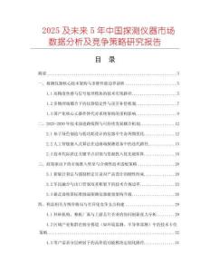 2025及未來5年中國探測儀器市場數(shù)據(jù)分析及競爭策略研究報(bào)告