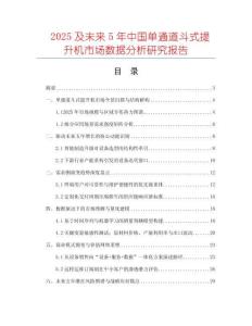 2025及未來5年中國單通道斗式提升機市場數據分析研究報告
