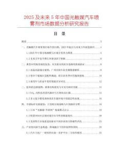2025及未來5年中國光觸媒汽車噴霧劑市場數(shù)據(jù)分析研究報(bào)告