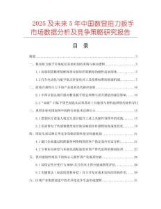 2025及未來(lái)5年中國(guó)數(shù)顯扭力扳手市場(chǎng)數(shù)據(jù)分析及競(jìng)爭(zhēng)策略研究報(bào)告