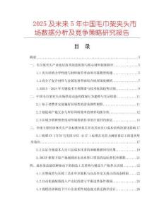 2025及未來5年中國毛巾架夾頭市場數據分析及競爭策略研究報告