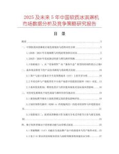 2025及未來5年中國軟質(zhì)冰淇淋機(jī)市場數(shù)據(jù)分析及競爭策略研究報告