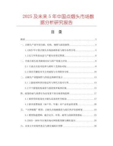 2025及未來5年中國點煙頭市場數據分析研究報告