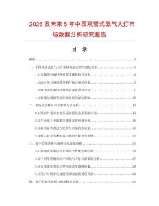 2026及未來(lái)5年中國(guó)雙管式氙氣大燈市場(chǎng)數(shù)據(jù)分析研究報(bào)告