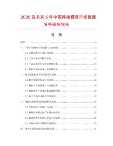 2025及未來5年中國捍接螺母市場數(shù)據(jù)分析研究報告