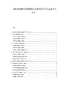 國際時尚鞋類消費趨勢及品牌戰略與市場拓展研究分析