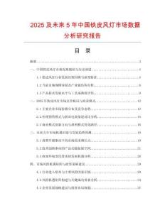 2025及未來5年中國鐵皮風(fēng)燈市場數(shù)據(jù)分析研究報告