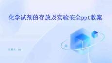 化學(xué)試劑的存放及實(shí)驗安全ppt教案