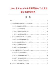 2025及未來(lái)5年中國(guó)側(cè)面修邊刀市場(chǎng)數(shù)據(jù)分析研究報(bào)告