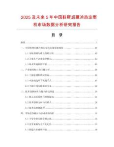 2025及未來5年中國鞋幫后踵冷熱定型機市場數據分析研究報告