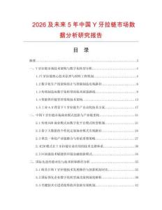 2026及未來5年中國Y牙拉鏈?zhǔn)袌鰯?shù)據(jù)分析研究報告