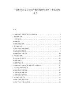 中國機床展覽會知識產權糾紛典型案例與維權策略報告