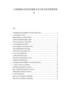 中國城鎮(zhèn)排水防澇設施數(shù)字化升級市場容量測算報告