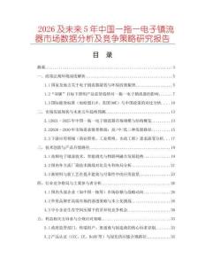 2026及未來5年中國一拖一電子鎮(zhèn)流器市場數(shù)據(jù)分析及競爭策略研究報告