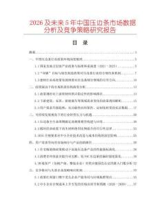 2026及未來5年中國壓邊條市場數(shù)據(jù)分析及競爭策略研究報(bào)告