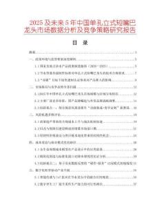 2025及未來5年中國單孔立式短嘴巴龍頭市場數據分析及競爭策略研究報告