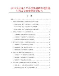 2026及未來5年中國熱熔鏡市場數(shù)據(jù)分析及競爭策略研究報告