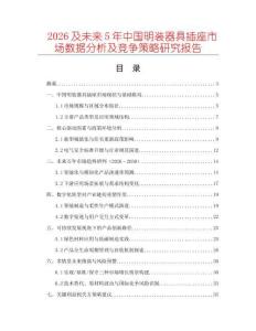 2026及未來5年中國明裝器具插座市場數據分析及競爭策略研究報告