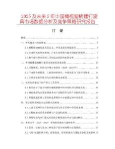 2025及未來5年中國橄欖塑柄螺釘旋具市場數(shù)據(jù)分析及競爭策略研究報告