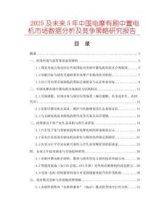 2025及未來5年中國電摩有刷中置電機(jī)市場數(shù)據(jù)分析及競爭策略研究報(bào)告