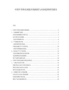 中國半導體光刻膠市場現狀與未來趨勢研究報告