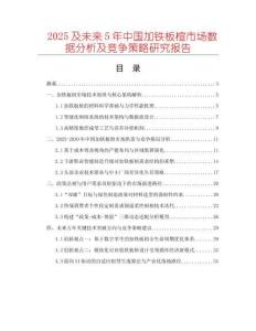 2025及未來5年中國加鐵板楦市場數(shù)據(jù)分析及競爭策略研究報告