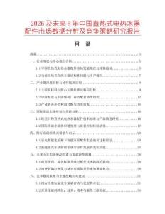 2026及未來5年中國直熱式電熱水器配件市場數據分析及競爭策略研究報告
